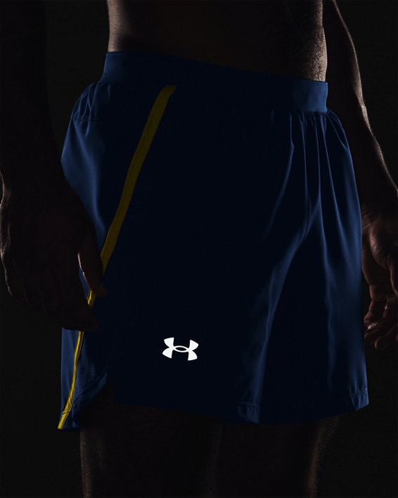 Men's UA Launch Run 5" Shorts, Blue, pdpMainDesktop image number 3